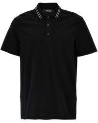 Versace - Medusa Embroidery Polo Shirt - Lyst