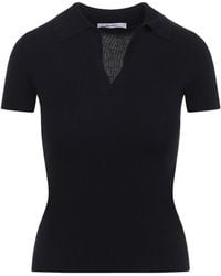 Max Mara - Albero Knit Ribbed Polo - Lyst