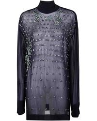 Dries Van Noten - High Neck Embellished Blouse - Lyst