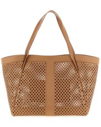 Twinset - Openwork Leather Shopping Bag - Lyst