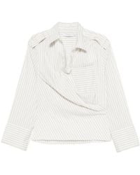 IRO - Lace Striped Cotton Shirt - Lyst
