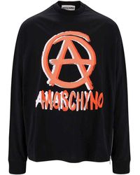 Moschino - Cotton T-shirt With Anarchy Logo - Lyst
