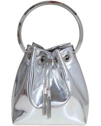 Jimmy Choo - Bon Bon Xvk Metallic Leather Bucket Bag - Lyst