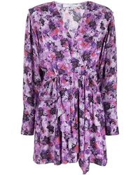 IRO - Floral-print V-neck Dress With Tied Waist - Lyst
