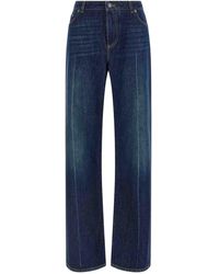 Dolce & Gabbana - Stretched Pleated Trompe Loeil Jeans - Lyst