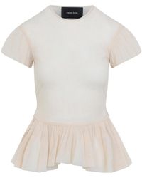 Simone Rocha - Sheer Ballet Peplum Top - Lyst