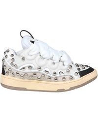 Lanvin - Curb Panelled Stud Mesh Sneakers - Lyst