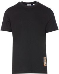 Burberry - Check Label T-Shirt - Lyst