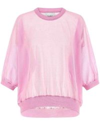 Nude - Semi-Sheer Cotton Sweater - Lyst