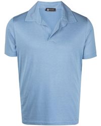Colombo - Silk Blend Cotton Polo Shirt - Lyst