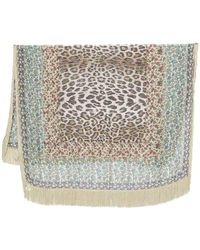 Faliero Sarti - Minimal Leopard Print Scarf With Fringes - Lyst