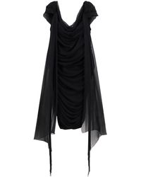 Givenchy - Off-Shoulder Draped Mini Dress - Lyst