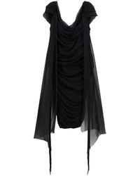 Givenchy - Off-Shoulder Draped Mini Dress - Lyst
