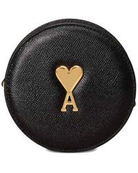 Ami Paris - Round Paris Paris Leather Crossbody Bag - Lyst