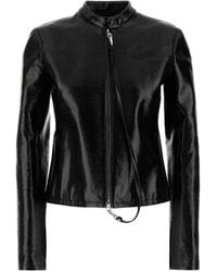 Courreges - Courrèges City Cropped Biker Jacket - Lyst