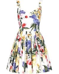 Dolce & Gabbana - Floral Mini Dress - Lyst