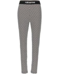 Rabanne - Stretch Leggings Monogram Elastic Waistband - Lyst