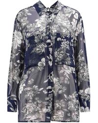 Semicouture - Viscose Shirt With Floral Print - Lyst