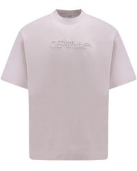 Off-White c/o Virgil Abloh - Organic Cotton T-shirt With Embroidered Logo - Lyst