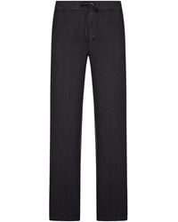 120% Lino - Linen Trousers With Drawstring Waist - Lyst