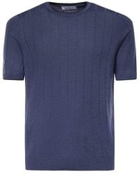 Giuliano Galiano - Silk T-Shirt - Lyst