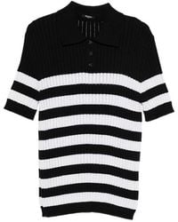 Balmain - Striped-Pattern Polo Shirt - Lyst