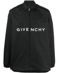 Givenchy - Logo-print Zipped Shirt - Lyst