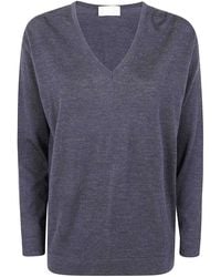 Drumohr - Long Sleeve V-Neck Extrafine Sweater - Lyst