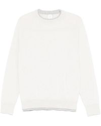 Eleventy - Round Neck Sweater Sand And Lt - Lyst