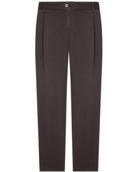 Briglia 1949 - Cotton Chino Trousers With Pleats - Lyst