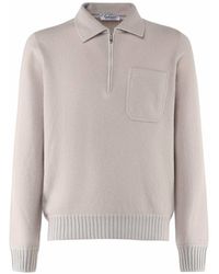 Giuliano Galiano - Virgin Wool Polo Shirt - Lyst