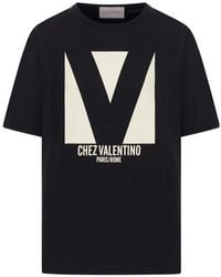 Valentino Garavani - Chez Print Cotton Jersey T-Shirt - Lyst