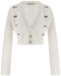 Alessandra Rich - 'Carded Mohair' Cardigan - Lyst