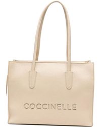 Coccinelle - Handbag Grained Sandshell Sandshell - Lyst