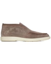 Santoni - Desert Ankle Boots In Taupe Suede - Lyst