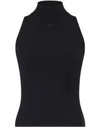 Courreges - Courrèges High Neck Sleeveless Top - Lyst