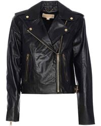 MICHAEL Michael Kors - Leather Moto Jacket - Lyst