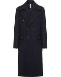 Hevò - Double-Breasted Herringbone Coat - Lyst