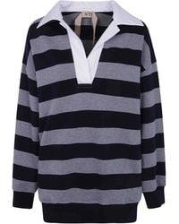 N°21 - Striped Cotton Hoodie - Lyst