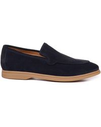 Eleventy - Loafers With Suede Logo - Lyst