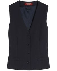 Max Mara - Buttoned V-Neck Gilet - Lyst
