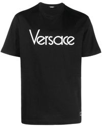 Versace - T-Shirt With Embroidery - Lyst