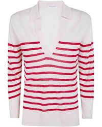 Majestic Filatures - Oversized Linen 100 Stripes Polo Shirt - Lyst