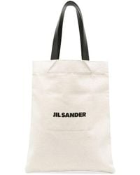 Jil Sander - Book Tote Linen Shopping Bag - Lyst