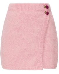 Alessandra Rich - Mini Skirt With Embroidery - Lyst