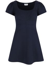 McQueen - Wool And Silk Mini Dress - Lyst