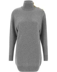 Balmain - Cashmere Wool Dress - Lyst