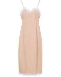 Carven - Lingerie Viscose Midi Dress - Lyst