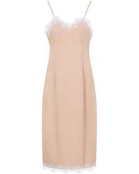 Carven - Lingerie Viscose Midi Dress - Lyst