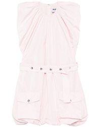 MSGM - Short Strapless Balloon Skirt Dress - Lyst